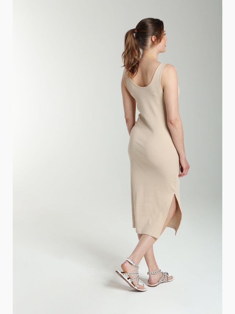 Robe Longue Cotelee Debra  | Gerard Pasquier | Gerard Pasquier Beige - Kiabi