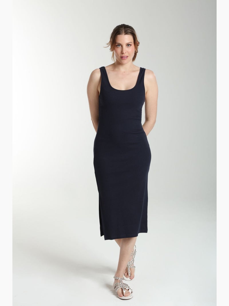 Robe Longue Cotelee Debra  | Gerard Pasquier | Gerard Pasquier Bleu marine - Kiabi
