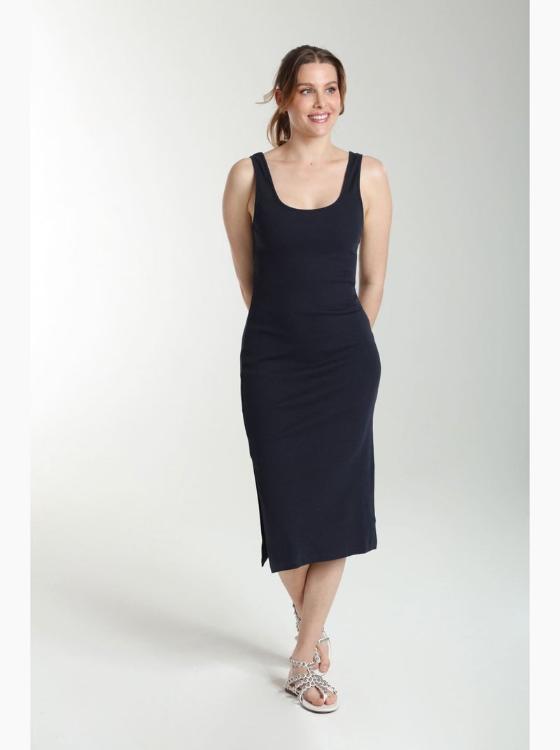 Robe Longue Cotelee Debra  | Gerard Pasquier | Gerard Pasquier Bleu marine - Kiabi