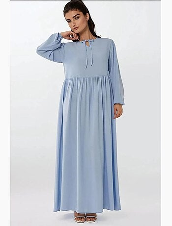 Robe longue coupe a et col ras du cou hiccup