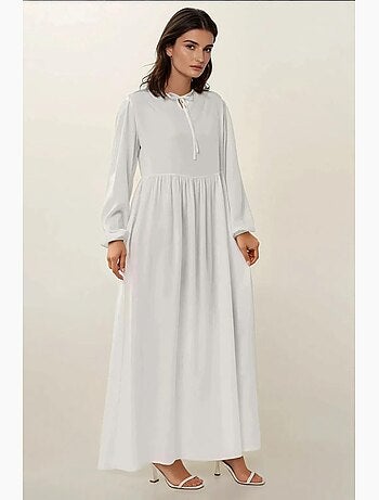 Robe longue coupe a et col ras du cou hiccup