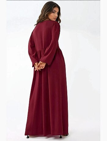 Robe longue coupe a et col ras du cou hiccup