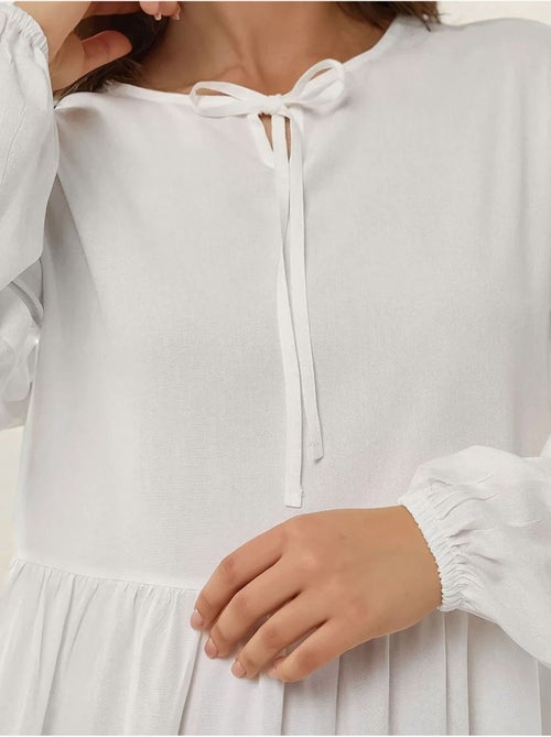 Robe longue coupe A et col ras du cou - Kiabi