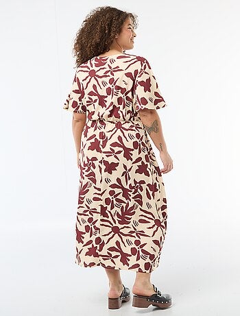 Robe longue coupe portefeuille