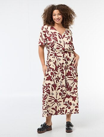 Robe longue coupe portefeuille