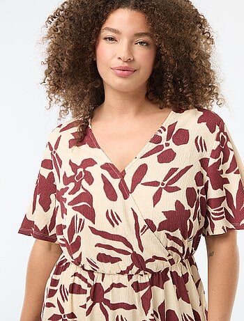 Robe longue coupe portefeuille