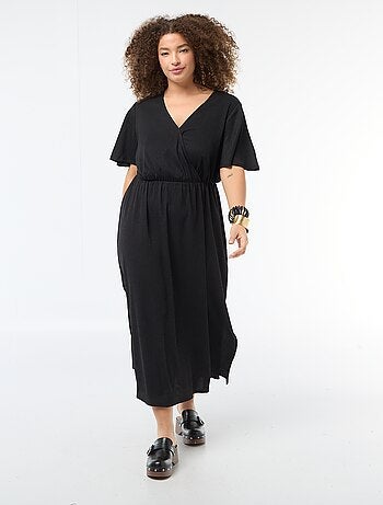 Robe longue coupe portefeuille