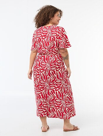 Robe longue coupe portefeuille