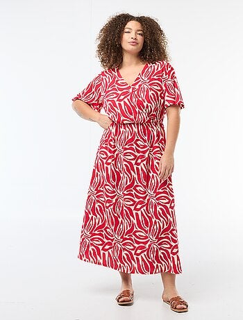 Robe longue coupe portefeuille