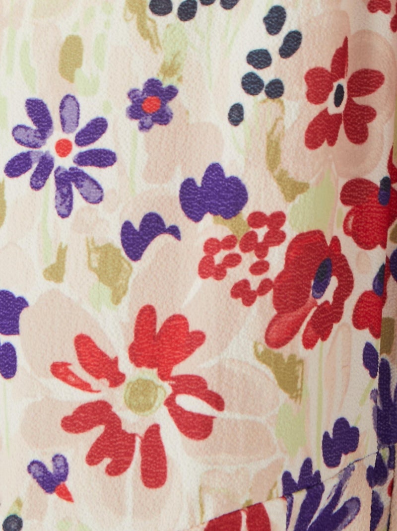 Robe longue crêpe reliéfé - Damart Marron - Kiabi