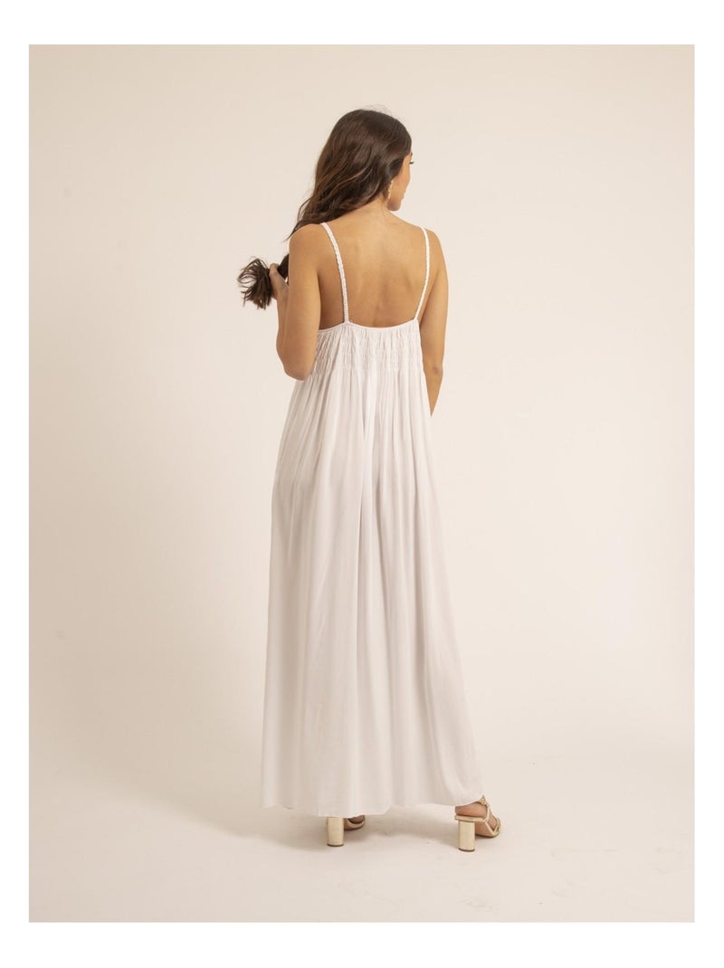 Robe longue crochet IGRALA Blanc - Kiabi