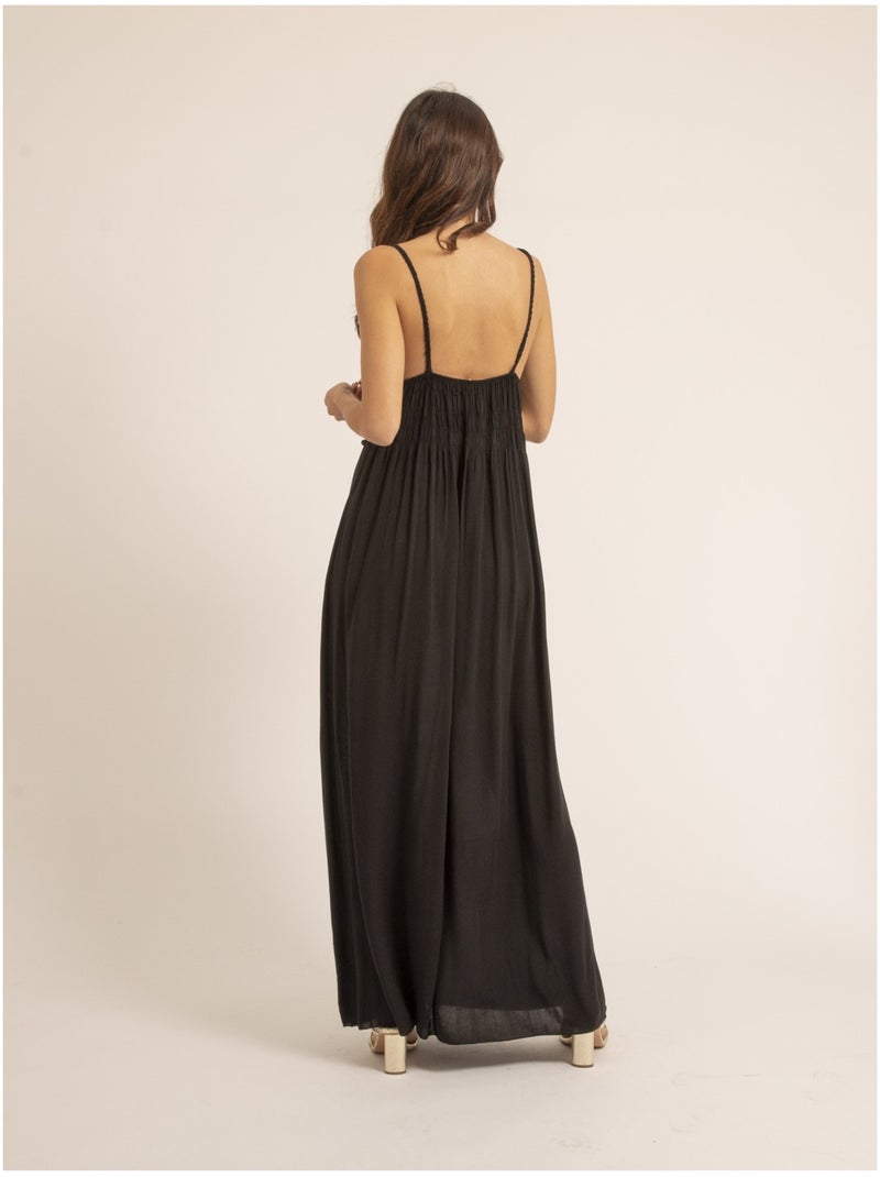 Robe longue crochet IGRALA Noir - Kiabi
