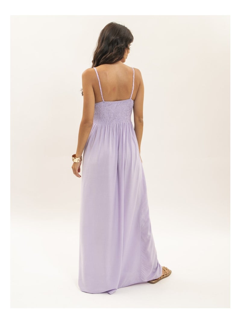 Robe longue crochet IVELLE Violet - Kiabi