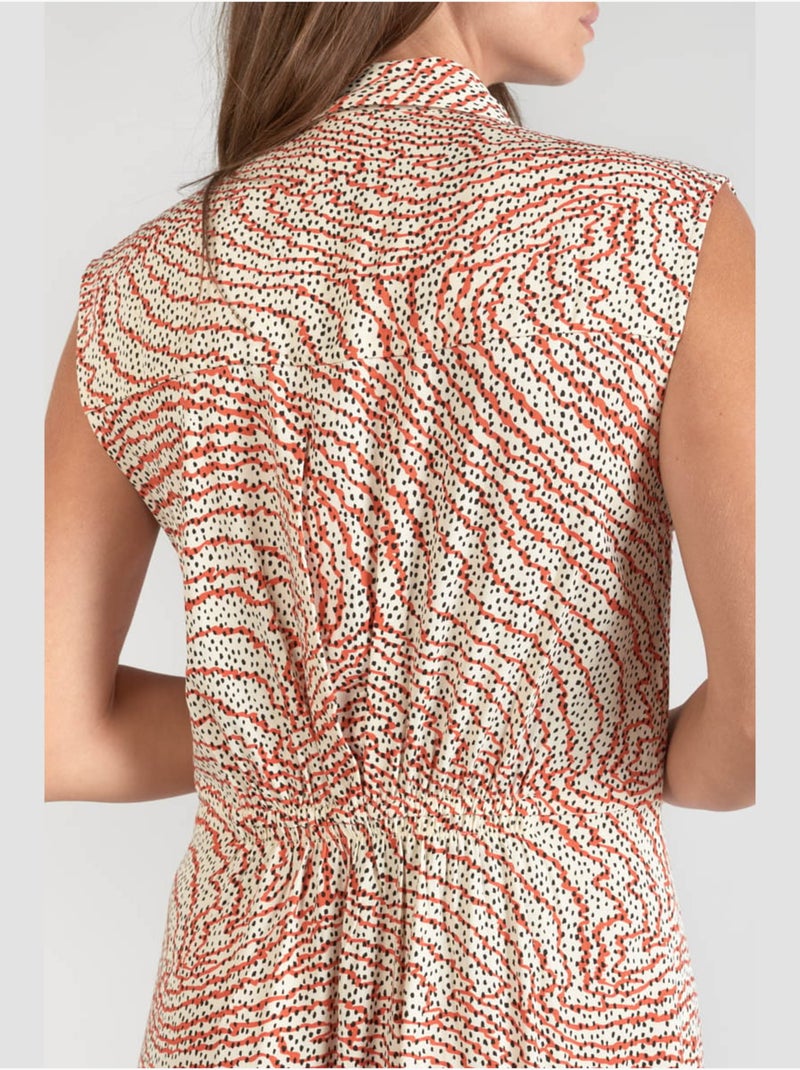 Robe longue CUOCO droite 'Le Temps Des Cerises' Orange - Kiabi