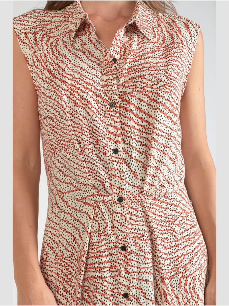 Robe longue CUOCO droite 'Le Temps Des Cerises' Orange - Kiabi