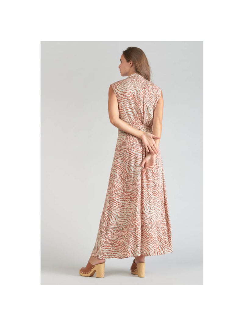 Robe longue CUOCO droite 'Le Temps Des Cerises' Orange - Kiabi
