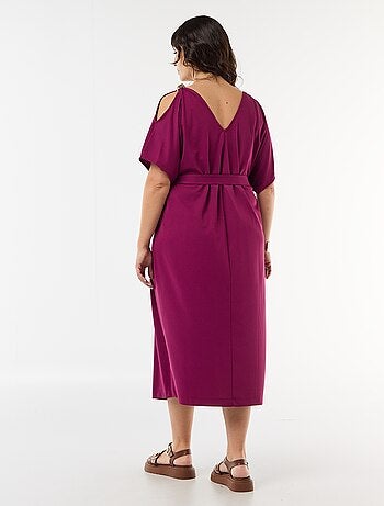 Robe longue de cérémonie à manches courtes