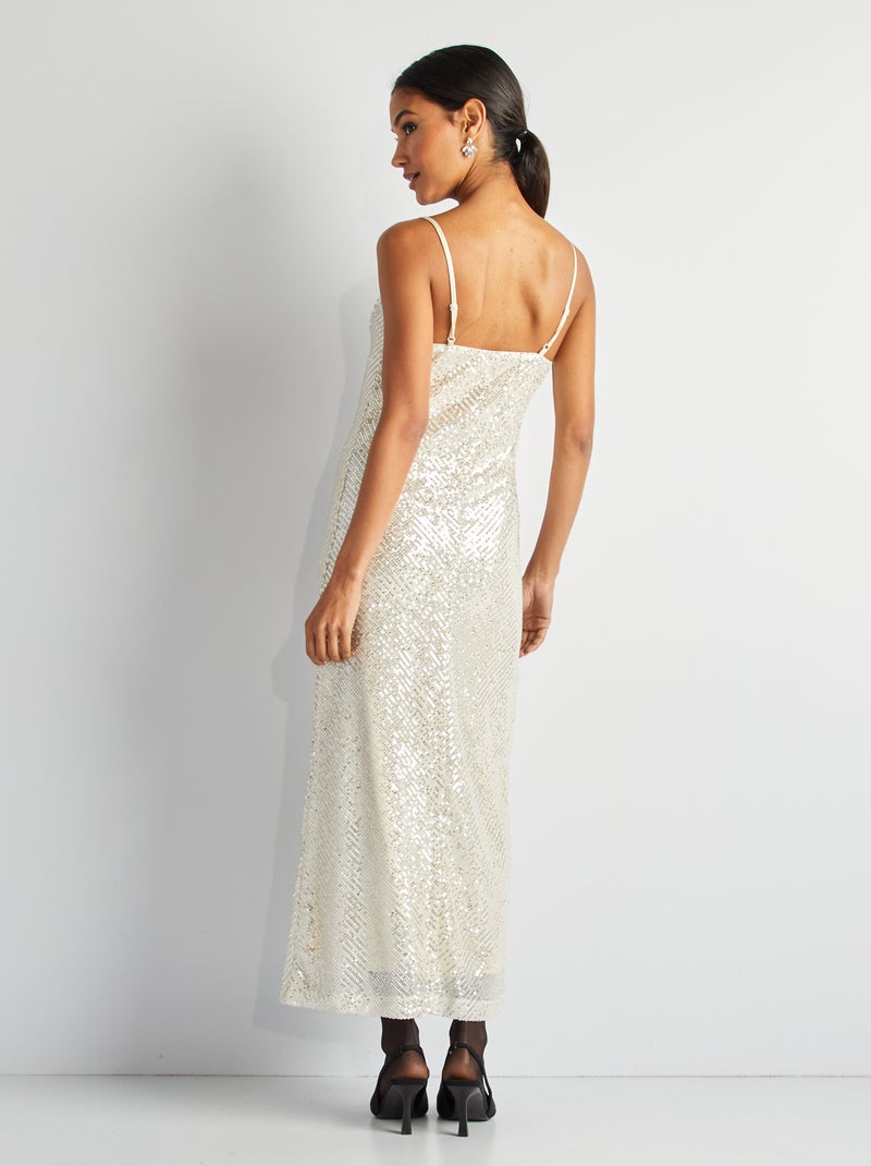 Robe longue de fêtes Beige - Kiabi