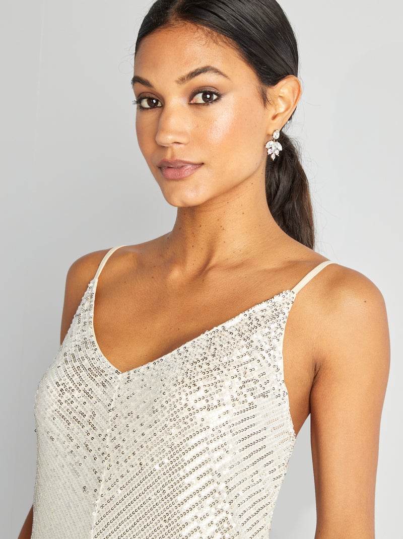 Robe longue de fêtes Beige - Kiabi
