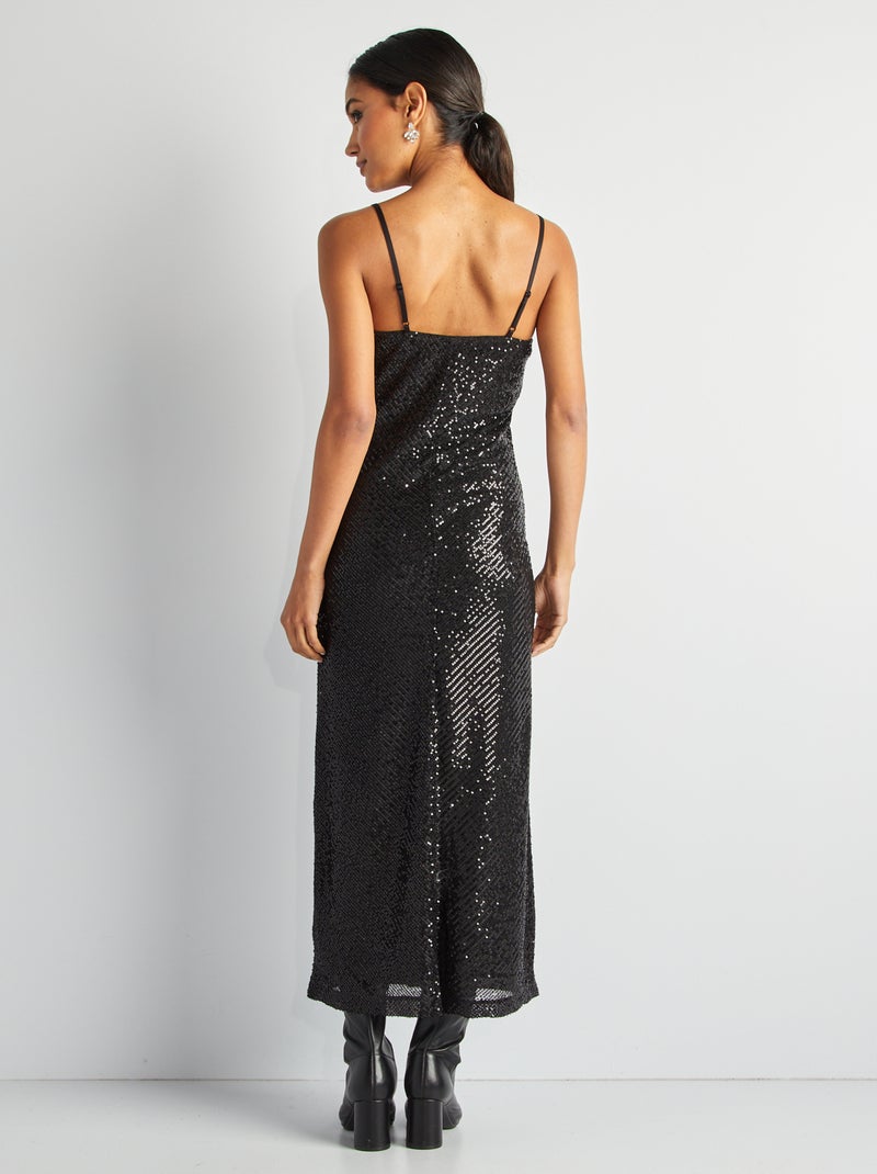 Robe longue de fêtes Noir - Kiabi