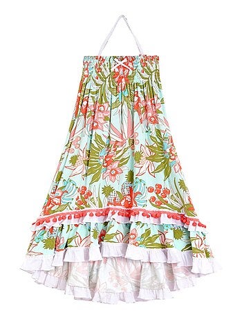 Robe Longue de Plage 2-en-1 Fleurs Hawaï IBIZA - La Faute à Voltaire