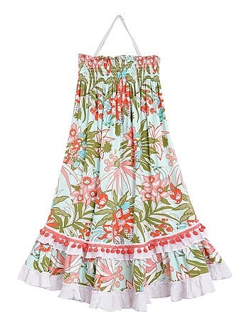 Robe Longue de Plage 2-en-1 Fleurs Hawaï IBIZA - La Faute à Voltaire