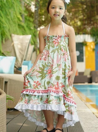 Robe Longue de Plage  2-en-1   Fleurs Hawaï   IBIZA - La Faute à Voltaire