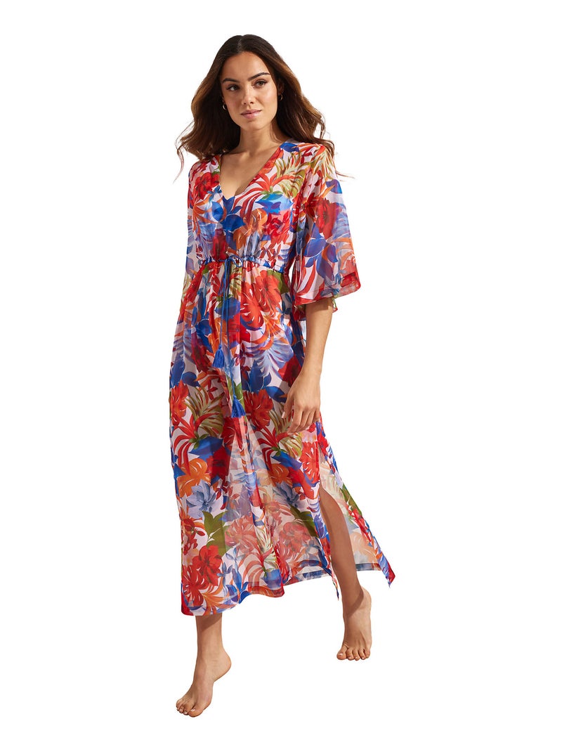 Robe longue de plage BABILONIA Blanc Multicolore - Kiabi