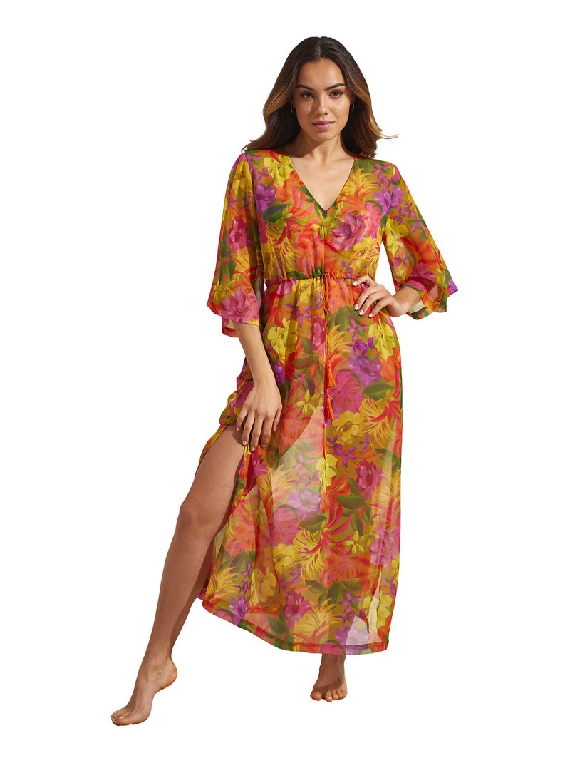 Robe longue de plage BABILONIA Rose fushia - Kiabi