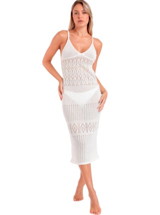 Robe longue de plage crochet Slim