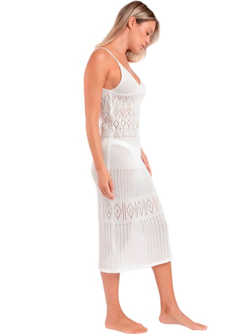Robe longue de plage crochet Slim - Kiabi