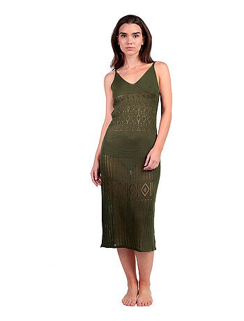 Robe longue de plage crochet Slim