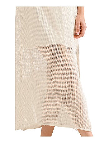 Robe longue de plage manches courtes MALAGA