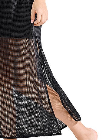 Robe longue de plage manches courtes MALAGA