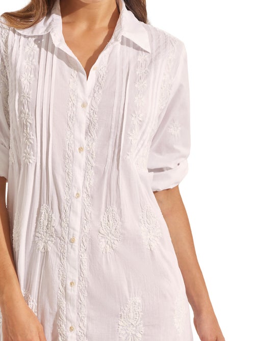 Robe longue de plage manches trois-quarts COMPLEMENTOS - Kiabi