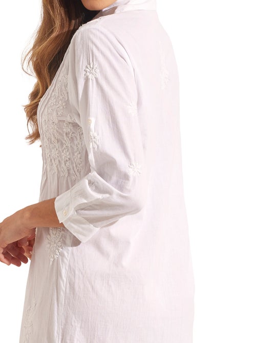 Robe longue de plage manches trois-quarts COMPLEMENTOS - Kiabi