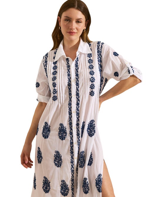 Robe longue de plage manches trois-quarts COMPLEMENTOS - Kiabi