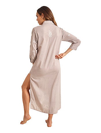 Robe longue de plage manches trois-quarts COMPLEMENTOS