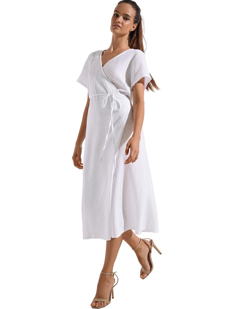 Robe longue de plage Normandie Blanc - Kiabi