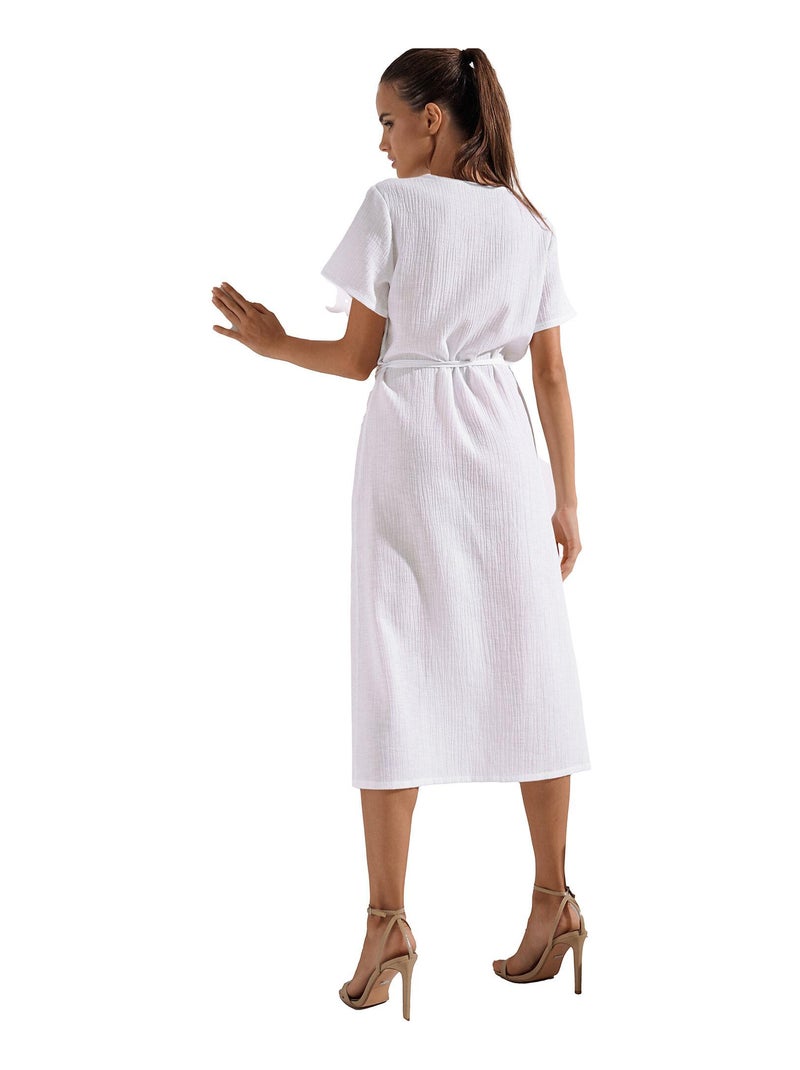 Robe longue de plage Normandie Blanc - Kiabi