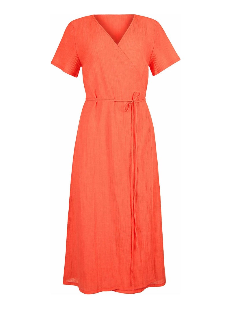 Robe longue de plage Normandie Orange - Kiabi