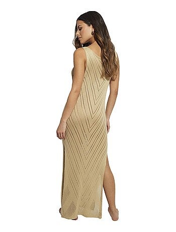 Robe longue de plage tricotée décolleté V Complementos