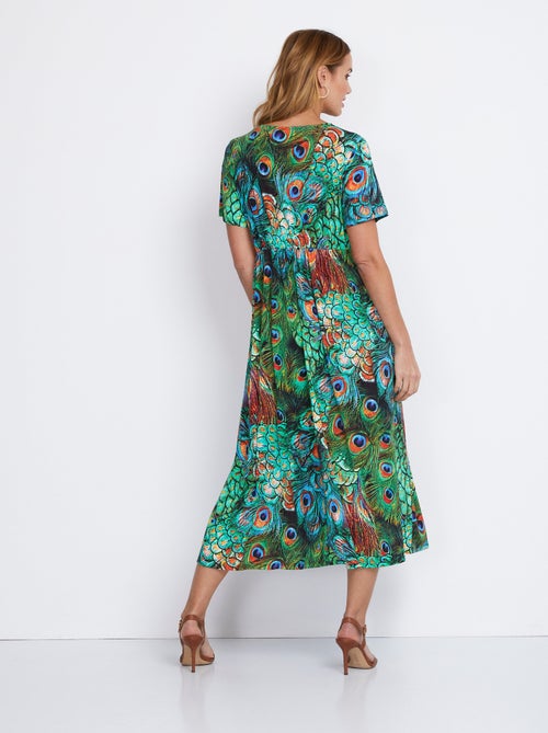 Robe longue décolleté effet cache-coeur - Afibel - Kiabi