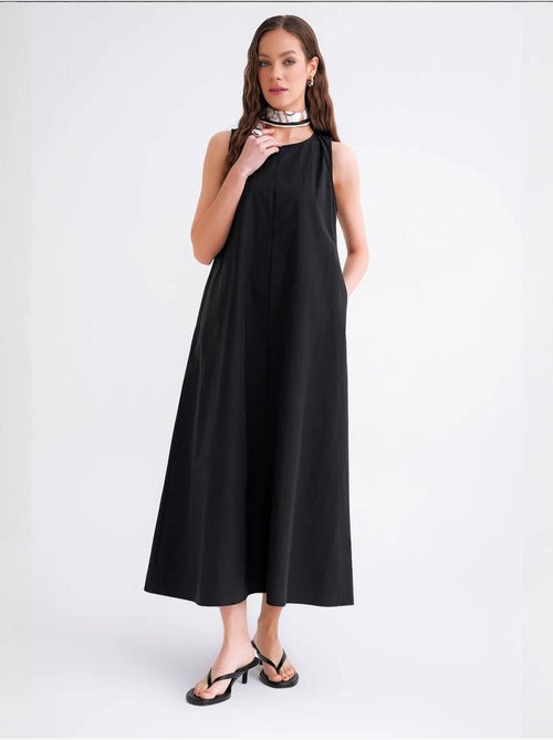 Robe longue décontractée avec fermeture à boutons et poches mixray - Kiabi