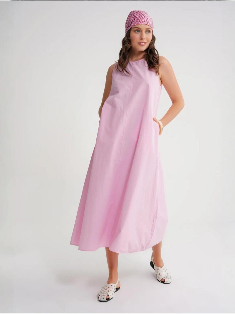 Robe longue décontractée avec fermeture à boutons et poches mixray Rose pâle - Kiabi