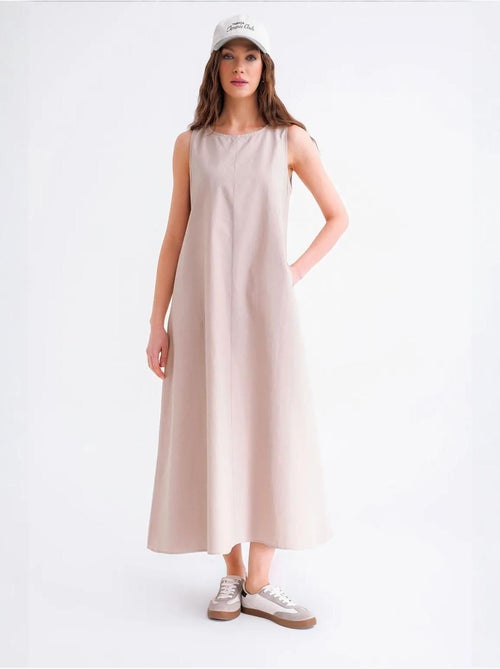 Robe longue décontractée avec fermeture à boutons et poches mixray - Kiabi