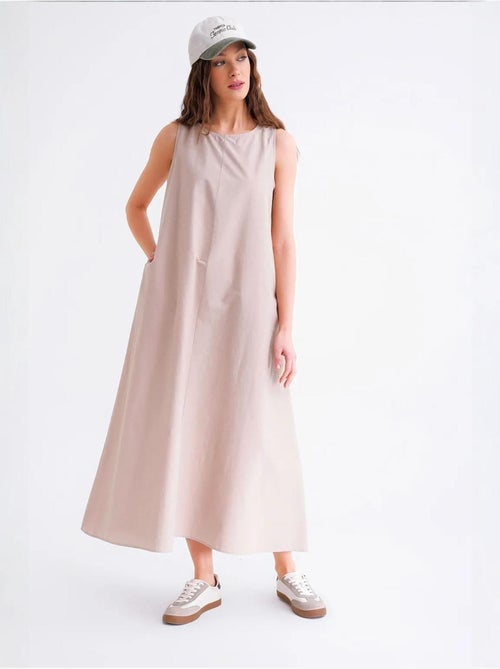 Robe longue décontractée avec fermeture à boutons et poches mixray - Kiabi