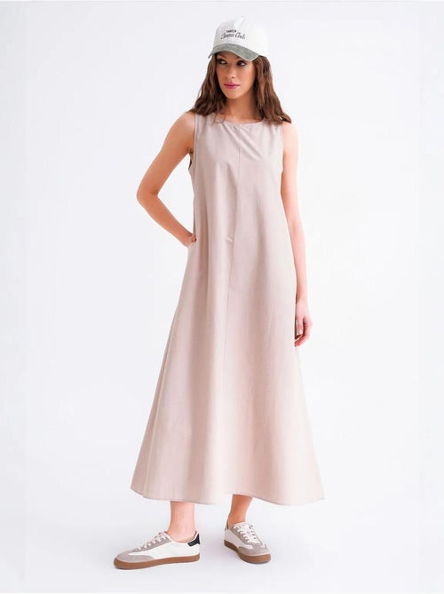 Robe longue décontractée avec fermeture à boutons et poches mixray - Kiabi