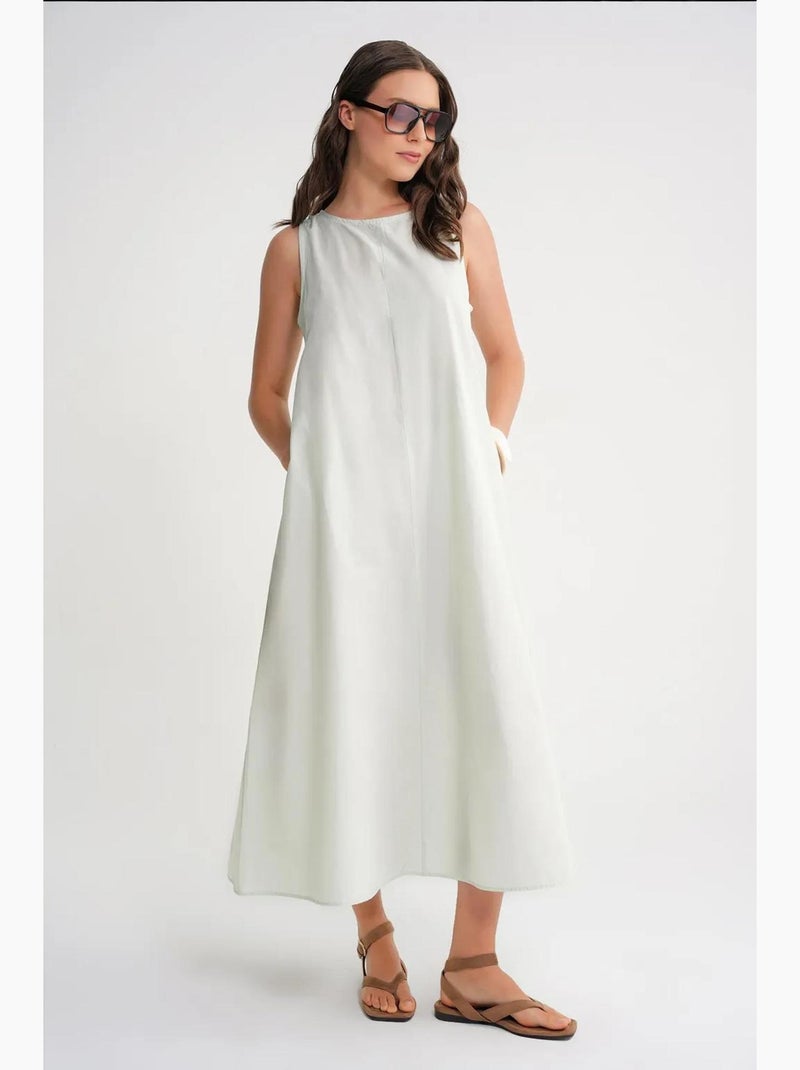 Robe longue décontractée avec fermeture à boutons et poches mixray Vert pastel - Kiabi