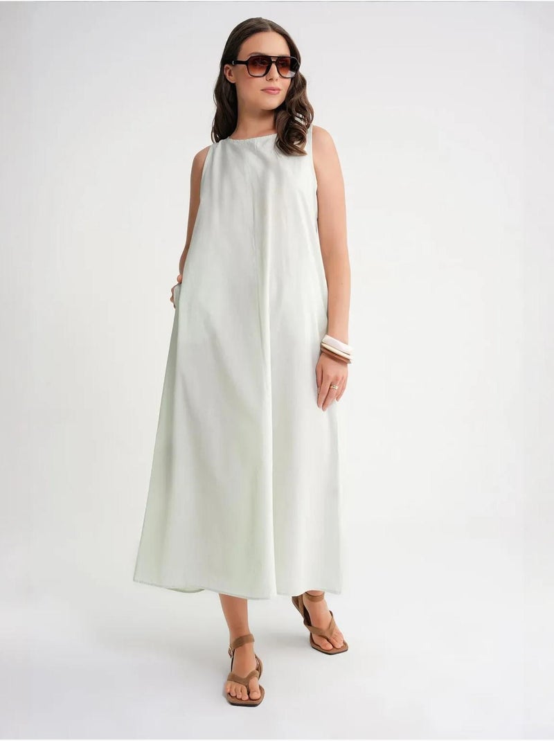Robe longue décontractée avec fermeture à boutons et poches mixray Vert pastel - Kiabi
